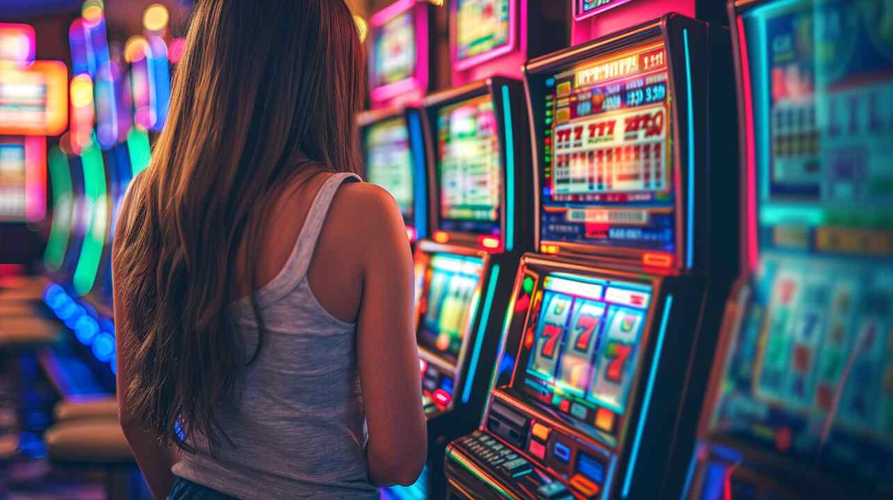 a woman testing the slot machines myths